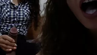 Horny wife swallows a cumshot