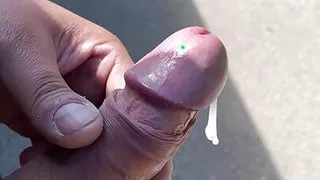 Big COCK cumshot outdoor