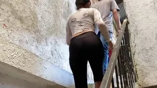 I request an electrical technician and he ends up fucking my pussy and taking my milk from my tits