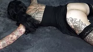 Tie up German Inked Mature get Fucked and Creampied from behind by Stranger