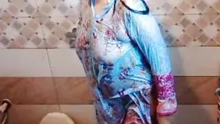 Pakistani step sister take shower with masterbate