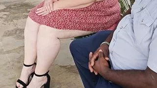 The perverted stranger at the bus stop asked me to lift up my dress & show him my pussy, but I told no, then went home with him