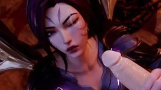 KDA Kaisa Getting A Big Load All Over Her Face