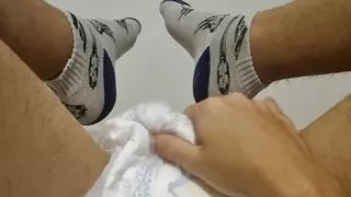 ABDL Diaper Boy Cumming In His Diaper While Using Sport Socks