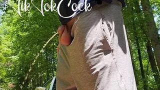 Public pissing on the side of the road