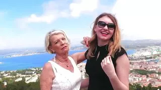 Eva, Sexy Granny, Shares a Dick with Young Lyna