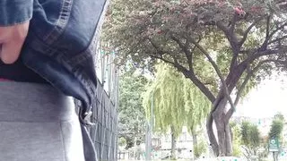 ass hairy and cock in park