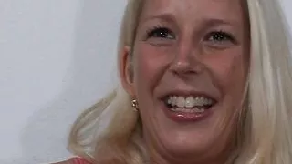 Perverted MILF next door with big tits shows off masturbating with a sex toy