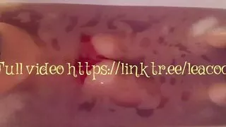 Sexy girl Lea fart in bath wet bubbly and long and give jerk off instructions