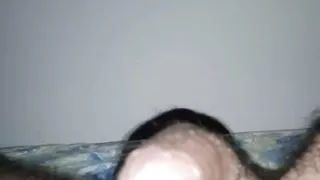 Handsome man spews a lot of sperm from his huge dick after masturbating