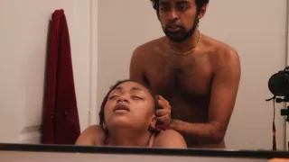 Fucking Doggystyle In Front Of The Bathroom Mirror