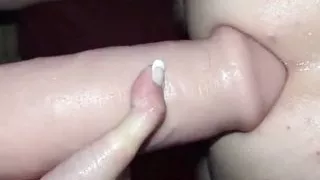 21in long 3.8 wide massive dildo pegging session.