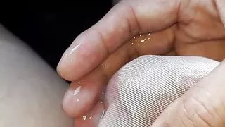 Crossdresser cum inside satin panties