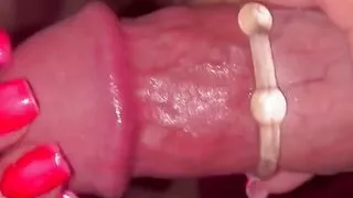 Here's my new video pink finger nails orange toes with nail insertion