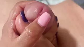 Playing with sleeping dick nails and toes