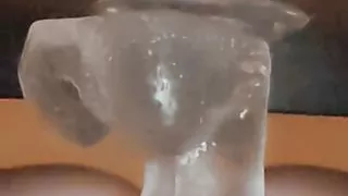 Sexy milf bouncing on a dildo with facial pov