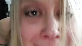 Hot mom in red lingerie sucks and fucks her man real good