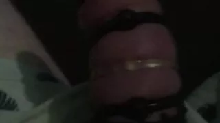 Pumped Cock Masturbating With Cock Sleeve And Rings