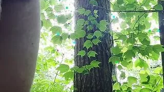 Small dick in woods