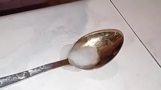 my husband masturbates. lots of cum!