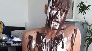 Yogurt chocolate and cum