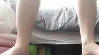 Cute girl's candy eating pussy