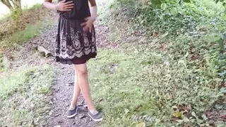Petite teen public squirt and fuck