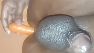 Indian gay boy carrot in ass