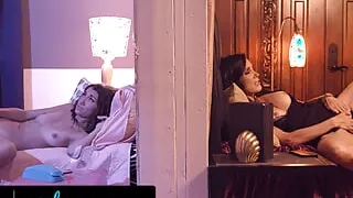 GIRLSWAY - Gorgeous Maya Woulfe Joins Her Naughty Stepmom in Her Room After Hearing Her Masturbating