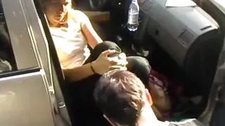 Dirty feet licking on the road