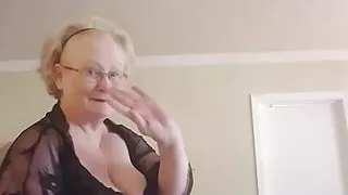 Old Woman, Granny Loves To Dance Her Sexy Dance