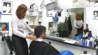 Pervert degenerate fetish hairdresser girls shows their feet and soles in hairdresser salon and masturbate their pussies