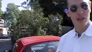 Hot Blonde blows long cock