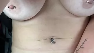 Playing with my pussy in a busy parking lot