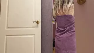 Sex with stepmom on the table close-up