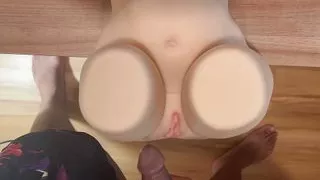 Crossdresser Prematurely Ejaculates On Sex Doll After Edging For Hours