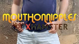 Wetting my shirt with piss