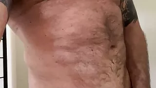 Horny muscle bear verbal shoots load