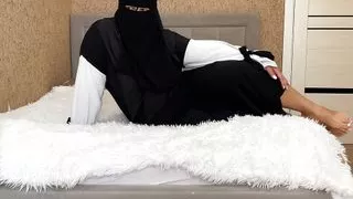 Fucking friend's busty wife while he is not at home, cum in tight pussy without a condom