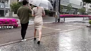 Sexy Asian wife with big natural tits and shaved pussy teasing her massager to fuck her wet pussy