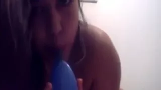 Turkish Girl Filming Herself With Brush