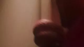 Martin hits his bound balls with smartphone in another view