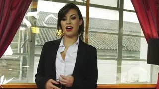 Business Exec Tiffany Doll Plugs Ass With Toys And