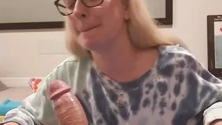 Sucking and fucking a hard cock in the theatre room again - Mama_Foxx94