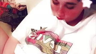 Alternative Egirl plays with her fat tight pussy