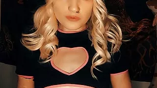 Pussy playing with lots of different toys and at the end monster-dildo