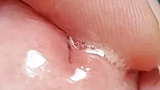 Close up precum play