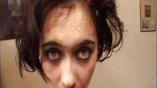 A magnificent German teen gets multiple cumshots inside her mouth