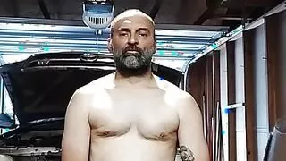 Jerking off during truck repair