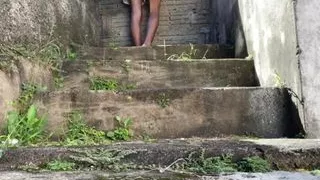 Horny hit and I went to enjoy on the street from home